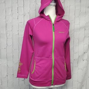 Marmot girls zipper up floral hoodie sweater sz L